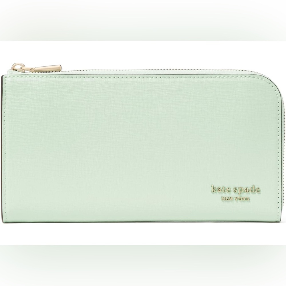 Kate Spade Green and Gold Clutch Wristlet